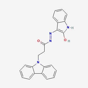 3-Carbazol-9-yl-propionic acid (2-oxo-1,2-dihydro-indol-3-ylidene)-hydrazide