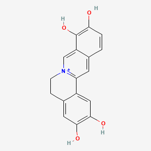 molecular formula C17H14NO4+ B1198926 2,3,9,10-Tetrahydroxyberberine CAS No. 162854-37-7