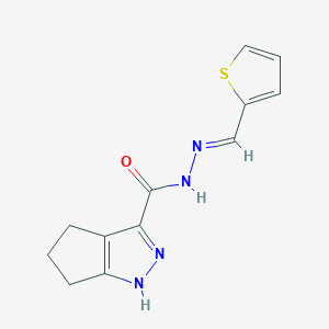 N'-(2-thienylmethylene)-1,4,5,6-tetrahydrocyclopenta[c]pyrazole-3-carbohydrazide