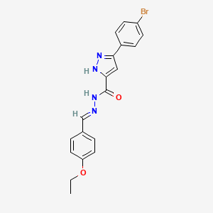 molecular formula C19H17BrN4O2 B11989388 3-(4-bromophenyl)-N'-[(E)-(4-ethoxyphenyl)methylidene]-1H-pyrazole-5-carbohydrazide 