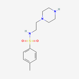 molecular formula C13H21N3O2S B11989399 4-Methyl-N-[2-(piperazin-1-yl)ethyl]benzene-1-sulfonamide 