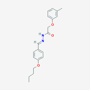 molecular formula C20H24N2O3 B11989509 N'-(4-Butoxybenzylidene)-2-(3-methylphenoxy)acetohydrazide CAS No. 303087-95-8