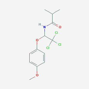 molecular formula C13H16Cl3NO3 B11989540 2-methyl-N-[2,2,2-trichloro-1-(4-methoxyphenoxy)ethyl]propanamide 