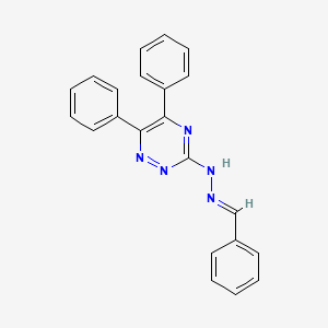 molecular formula C22H17N5 B11989545 N-[(E)-benzylideneamino]-5,6-diphenyl-1,2,4-triazin-3-amine 