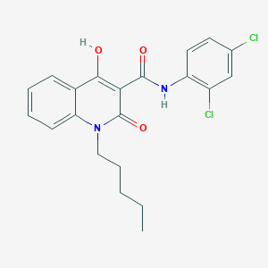 N-(2,4-dichlorophenyl)-4-hydroxy-2-oxo-1-pentyl-1,2-dihydroquinoline-3-carboxamide