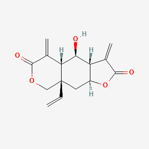 molecular formula C15H16O5 B1198957 Vernomenin CAS No. 20107-26-0