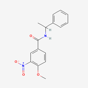 molecular formula C16H16N2O4 B11989593 4-methoxy-3-nitro-N-(1-phenylethyl)benzamide 