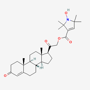 molecular formula C30H43NO5 B1198961 Deoxycorticosterone nitroxide CAS No. 69081-49-8