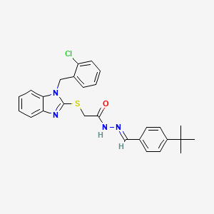 N'-[(E)-(4-tert-butylphenyl)methylidene]-2-{[1-(2-chlorobenzyl)-1H-benzimidazol-2-yl]sulfanyl}acetohydrazide