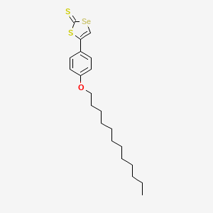 molecular formula C21H30OS2Se B11989628 5-(4-Dodecyloxy-phenyl)-(1,3)thiaselenole-2-thione 