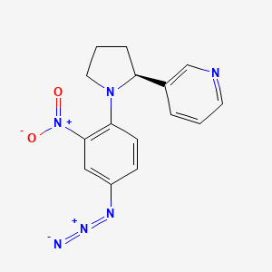 molecular formula C15H14N6O2 B1198964 Nap-nornicotine CAS No. 74660-84-7