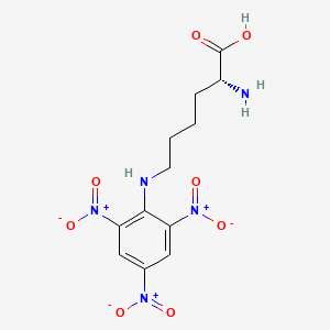 molecular formula C12H15N5O8 B1198965 (2R)-2-amino-6-(2,4,6-trinitroanilino)hexanoic acid CAS No. 105615-85-8