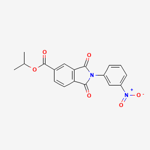 molecular formula C18H14N2O6 B11989724 Isopropyl 2-(3-nitrophenyl)-1,3-dioxo-5-isoindolinecarboxylate 