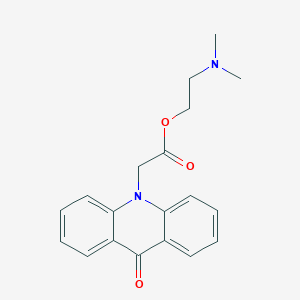 molecular formula C19H20N2O3 B1198973 2-(Dimethylamino)ethyl 2-(9-oxoacridin-10-YL)acetate CAS No. 108119-58-0