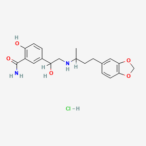 molecular formula C20H25ClN2O5 B1198975 Medroxalol hydrochloride CAS No. 70161-10-3