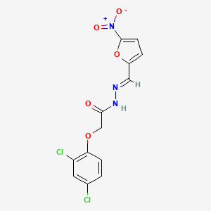 molecular formula C13H9Cl2N3O5 B11989817 2-(2,4-dichlorophenoxy)-N'-[(E)-(5-nitrofuran-2-yl)methylidene]acetohydrazide 