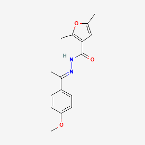 molecular formula C16H18N2O3 B11989825 2,5-Dimethyl-furan-3-carboxylic acid (1-(4-methoxy-phenyl)-ethylidene)-hydrazide 