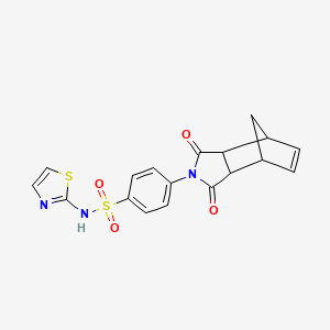 4-(1,3-dioxo-1,3,3a,4,7,7a-hexahydro-2H-4,7-methanoisoindol-2-yl)-N-(1,3-thiazol-2-yl)benzenesulfonamide