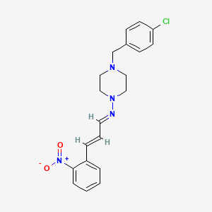 N-(4-(4-Chlorobenzyl)-1-piperazinyl)-N-(3-(2-nitrophenyl)-2-propenylidene)amine