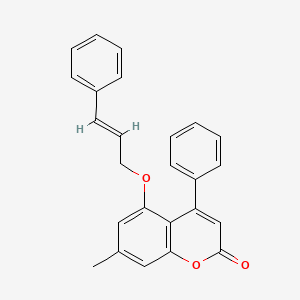 7-methyl-4-phenyl-5-{[(2E)-3-phenylprop-2-en-1-yl]oxy}-2H-chromen-2-one