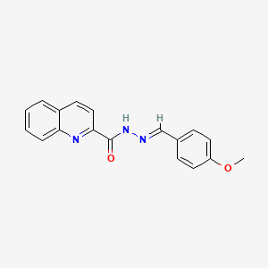 molecular formula C18H15N3O2 B11989874 N'-[(E)-(4-Methoxyphenyl)methylidene]-2-quinolinecarbohydrazide 