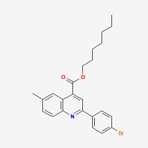 Heptyl 2-(4-bromophenyl)-6-methylquinoline-4-carboxylate