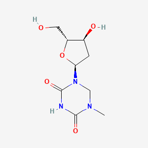 molecular formula C9H15N3O5 B1198996 1,3,5-Triazine-2,4(1H,3H)-dione, 1-(2-deoxy-beta-D-erythro-pentofuranosyl)dihydro-5-methyl- CAS No. 57350-36-4