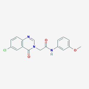 2-(6-chloro-4-oxo-3(4H)-quinazolinyl)-N-(3-methoxyphenyl)acetamide