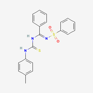 N-(Phenyl((4-toluidinocarbothioyl)amino)methylene)benzenesulfonamide