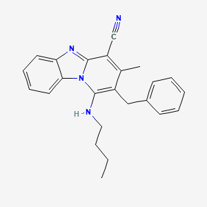 2-Benzyl-1-(butylamino)-3-methylpyrido[1,2-a]benzimidazole-4-carbonitrile