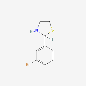 molecular formula C9H10BrNS B1199005 Thiazolidine, 2-(3-bromophenyl)- CAS No. 67086-84-4