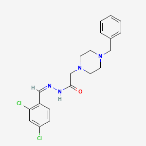 2-(4-benzylpiperazin-1-yl)-N-[(Z)-(2,4-dichlorophenyl)methylideneamino]acetamide