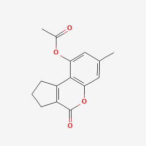 7-Methyl-4-oxo-1,2,3,4-tetrahydrocyclopenta[c]chromen-9-yl acetate