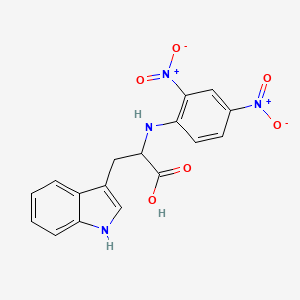 molecular formula C17H14N4O6 B11990088 2-[(2,4-dinitrophenyl)amino]-3-(1H-indol-3-yl)propanoic acid CAS No. 63400-91-9