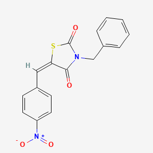 (5E)-3-benzyl-5-(4-nitrobenzylidene)-1,3-thiazolidine-2,4-dione