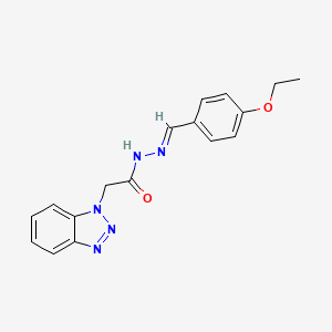 molecular formula C17H17N5O2 B11990118 2-(1H-benzotriazol-1-yl)-N'-[(E)-(4-ethoxyphenyl)methylidene]acetohydrazide 