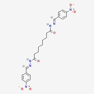 molecular formula C23H26N6O6 B11990122 N'~1~,N'~9~-bis[(E)-(4-nitrophenyl)methylidene]nonanedihydrazide 