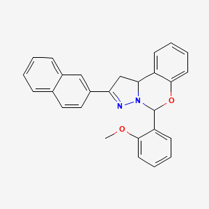 5-(2-Methoxyphenyl)-2-(2-naphthyl)-1,10b-dihydropyrazolo[1,5-c][1,3]benzoxazine