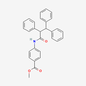 molecular formula C29H25NO3 B11990154 Methyl 4-((2,3,3-triphenylpropanoyl)amino)benzoate 