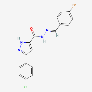 5-(4-CL-Phenyl)-2H-pyrazole-3-carboxylic acid (4-bromo-benzylidene)-hydrazide