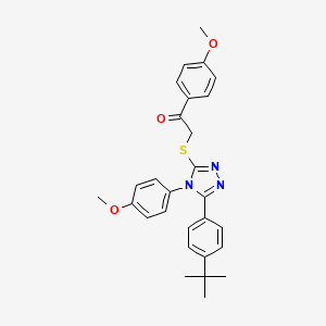 2-{[5-(4-tert-butylphenyl)-4-(4-methoxyphenyl)-4H-1,2,4-triazol-3-yl]sulfanyl}-1-(4-methoxyphenyl)ethanone