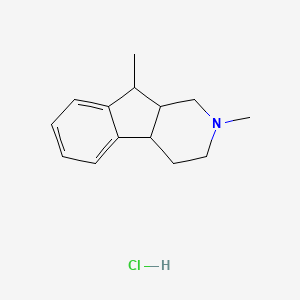 molecular formula C14H20ClN B1199021 2,3,4,4a,9,9a-Hexahydro-2,9-dimethyl-1H-indeno(2,1-c)pyridine hydrochloride CAS No. 84297-24-5