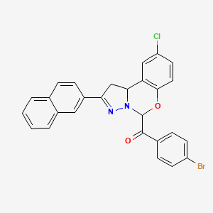 (4-Bromophenyl)[9-chloro-2-(2-naphthyl)-1,10B-dihydropyrazolo[1,5-C][1,3]benzoxazin-5-YL]methanone