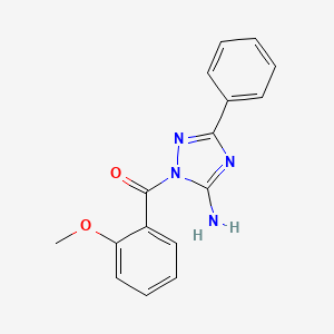 molecular formula C16H14N4O2 B1199027 (5-Amino-3-phenyl-1,2,4-triazol-1-yl)-(2-methoxyphenyl)methanone 
