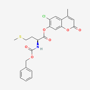 6-chloro-4-methyl-2-oxo-2H-chromen-7-yl (2S)-2-{[(benzyloxy)carbonyl]amino}-4-(methylthio)butanoate