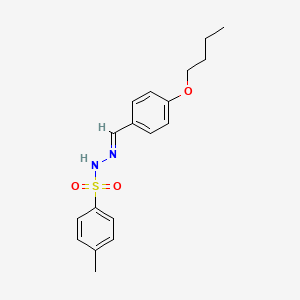 molecular formula C18H22N2O3S B11990332 N'-(4-Butoxybenzylidene)-4-methylbenzenesulfonohydrazide CAS No. 303086-40-0