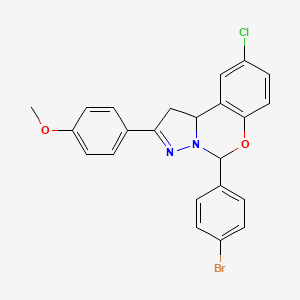 5-(4-Bromophenyl)-9-chloro-2-(4-methoxyphenyl)-5,10b-dihydro-1H-benzo[e]pyrazolo[1,5-c][1,3]oxazine