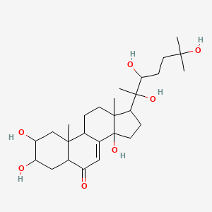 molecular formula C27H44O7 B1199038 2,3,14,20,22,25-Hexahydroxycholest-7-en-6-one 
