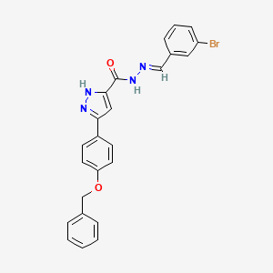 3-(4-(Benzyloxy)phenyl)-N'-(3-bromobenzylidene)-1H-pyrazole-5-carbohydrazide