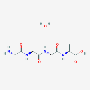 molecular formula C12H24N4O6 B11990423 L-Alanyl-L-alanyl-L-alanyl-L-alanine hydrate 